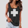 Lightly Weathered Peace Christ White Cross Paint On Various Women Flowy Tank