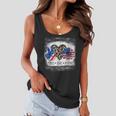 Peace Love America Bleached With Leopard Sunflower Us Flag V2 Women Flowy Tank