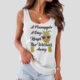 A Pineapple A Day Keeps The Worries Away Funny Pineapple Gift Pineapple Lover Women Flowy Tank