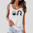 Man With Beard And Glasses With Woman Wavy Hair Women Flowy Tank