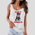 Miniature Schnauzer At Home Child Wrangler Multi Tasking Dog Women Flowy Tank