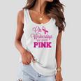 On Wednesdays We Wear Pink Breast Cancer Awareness Raglan Baseball Tee Women Flowy Tank