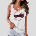 Special Delivery Valentines Car Red Plaid Women Flowy Tank