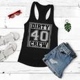 40Th Birthday Party Squad Dirty 40 Crew Birthday Matching Women Flowy Tank