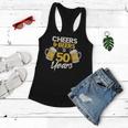 Cheers & Beers To 50 Years 50Th Birthday Fifty Anniversary Women Flowy Tank