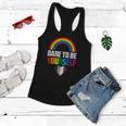 Dare To Be Yourself Asexual Ace Pride Flag Lgbtq Men Women Women Flowy Tank