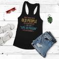 Dont Mess With Old People Funny Saying Prison Vintage Gift Women Flowy Tank