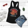 Enjoy The Summer Sunset Waves Summer Surf Shirt Design Women Flowy Tank