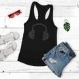 Headphones Made Of Musical Notes Audiophile Women Flowy Tank