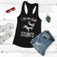 I Do My Own Stunts Get Well Funny Horse Riders Animal Women Flowy Tank