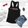 I Love Haiti - Red Heart Women Flowy Tank