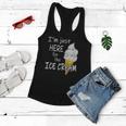 Im Just Here For The Ice Cream Summer Funny Cute Vanilla Women Flowy Tank