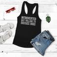 Introverted But Willing To Discuss Dogs Introvert Raglan Baseball Tee Women Flowy Tank