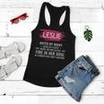 Leslie Name Gift Leslie Hated By Many Loved By Plenty Heart On Her Sleeve Women Flowy Tank