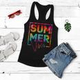 Summer Vibes Tie Dye Hello Summer Vacation Women Flowy Tank