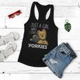 Womens Just A Girl Who Loves Yorkies Funny Yorkshire Terrier Gift Women Flowy Tank