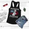 Womens Patriotic And Pregnant Baby Reveal 4Th Of July Pregnancy Women Flowy Tank