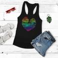 Womens Rainbow Cloudy Heart Lgbt Gay & Lesbian Pride Gift Women Flowy Tank