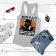 Black Cat I Love Math It Makes People Cry Women Flowy Tank