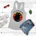 Funny Vintage Black Cat I Left My Bed For This Women Flowy Tank