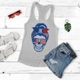 Ultra Maga Red White Blue Skull Women Flowy Tank