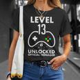 13Th Birthday Level 13 Unlocked Video Gamer Birthday Unisex T-Shirt Gifts for Her