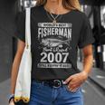 15 Years Old Fisherman Born In 2007 Fisherman 15Th Birthday Unisex T-Shirt Gifts for Her