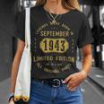 1943 September Birthday 1943 September Limited Edition T-Shirt Gifts for Her