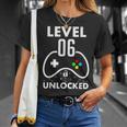 6Th Birthday Level 6 Unlocked Video Gamer Birthday Unisex T-Shirt Gifts for Her