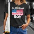 All American Boy Usa Flag Distressed 4Th Of July Unisex T-Shirt Gifts for Her
