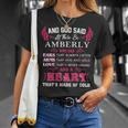 Amberly Name And God Said Let There Be Amberly T-Shirt Gifts for Her