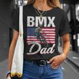 American Flag Bmx Dad Fathers Day Funny 4Th Of July Unisex T-Shirt Gifts for Her