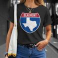 Beaumont Texas Tx Interstate Highway Vacation Souvenir Unisex T-Shirt Gifts for Her