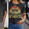 Best Cat Dad Ever Bump Fit Fathers Day Gift Daddy For Men Unisex T-Shirt Gifts for Her