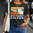 Best Rabbit Dad Ever Funny Dad Rabbit Unisex T-Shirt Gifts for Her
