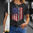 Betsy Ross Flag 1776 Not Offended Vintage American Flag Usa Unisex T-Shirt Gifts for Her