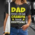 Dad Knows A Lot But Grandpa Know Everything Father Day T-shirt Gifts for Her