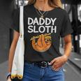 Daddy Sloth Lazy Cute Sloth Father Dad Unisex T-Shirt Gifts for Her