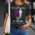 Every Disability Is Visible Aicardi Syndrome Awareness Purple Ribbon Aicardi Syndrome Support Aicardi Syndrome Awareness Unisex T-Shirt Gifts for Her