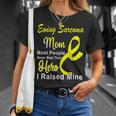 Ewings Sarcoma Mom Most People Never Meet Their Hero I Raised Mine Yellow Ribbon Ewings Sarcoma Ewings Sarcoma Awareness Unisex T-Shirt Gifts for Her