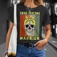 Ewings Sarcoma Warrior Skull Women Vintage Yellow Ribbon Ewings Sarcoma Ewings Sarcoma Awareness Unisex T-Shirt Gifts for Her