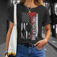 Father Grandpa Day Firefighter Dad America Flag For Hero 375 Family Dad Unisex T-Shirt Gifts for Her