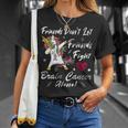 Friends Dont Let Friends Fight Brain Cancer Alone Unicorn Grey Ribbon Brain Cancer Brain Cancer Awareness V2 Unisex T-Shirt Gifts for Her