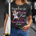 Friends Dont Let Friends Fight Breast Cancer Alone Pink Ribbon Unicorn Breast Cancer Support Breast Cancer Awareness Unisex T-Shirt Gifts for Her