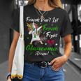 Friends Dont Let Friends Fight Glaucoma Alone Unicorn Green Ribbon Glaucoma Glaucoma Awareness Unisex T-Shirt Gifts for Her