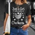 Funny Girl Chicken Design For Kids Women Mom Chicken Lover Unisex T-Shirt Gifts for Her