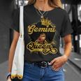 Gemini Queen Birthday Girl Afro Woman Black Queen Zodiac Unisex T-Shirt Gifts for Her