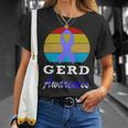 Gerd Awareness Vintage Periwinkle Blue Ribbon Gastroesophageal Reflux Disease Gerd Awareness Unisex T-Shirt Gifts for Her