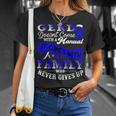 Gerd Doesnt Come With A Manual It Comes With A Family Who Never Gives Up Periwinkle Blue Ribbon Gastroesophageal Reflux Disease Gerd Awareness Unisex T-Shirt Gifts for Her