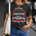 Groom Shirt Family Crest GroomShirt Groom Clothing Groom Tshirt Groom Tshirt For The Groom T-Shirt Gifts for Her